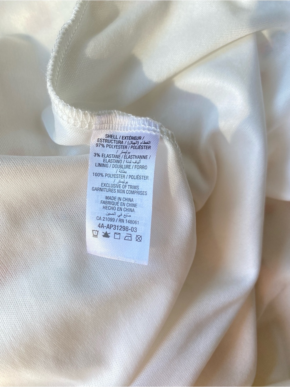 NWT Ardene White Floral Puff Sleeve Smocked Midi Dress Cottagecore Size M - Picture 10 of 15